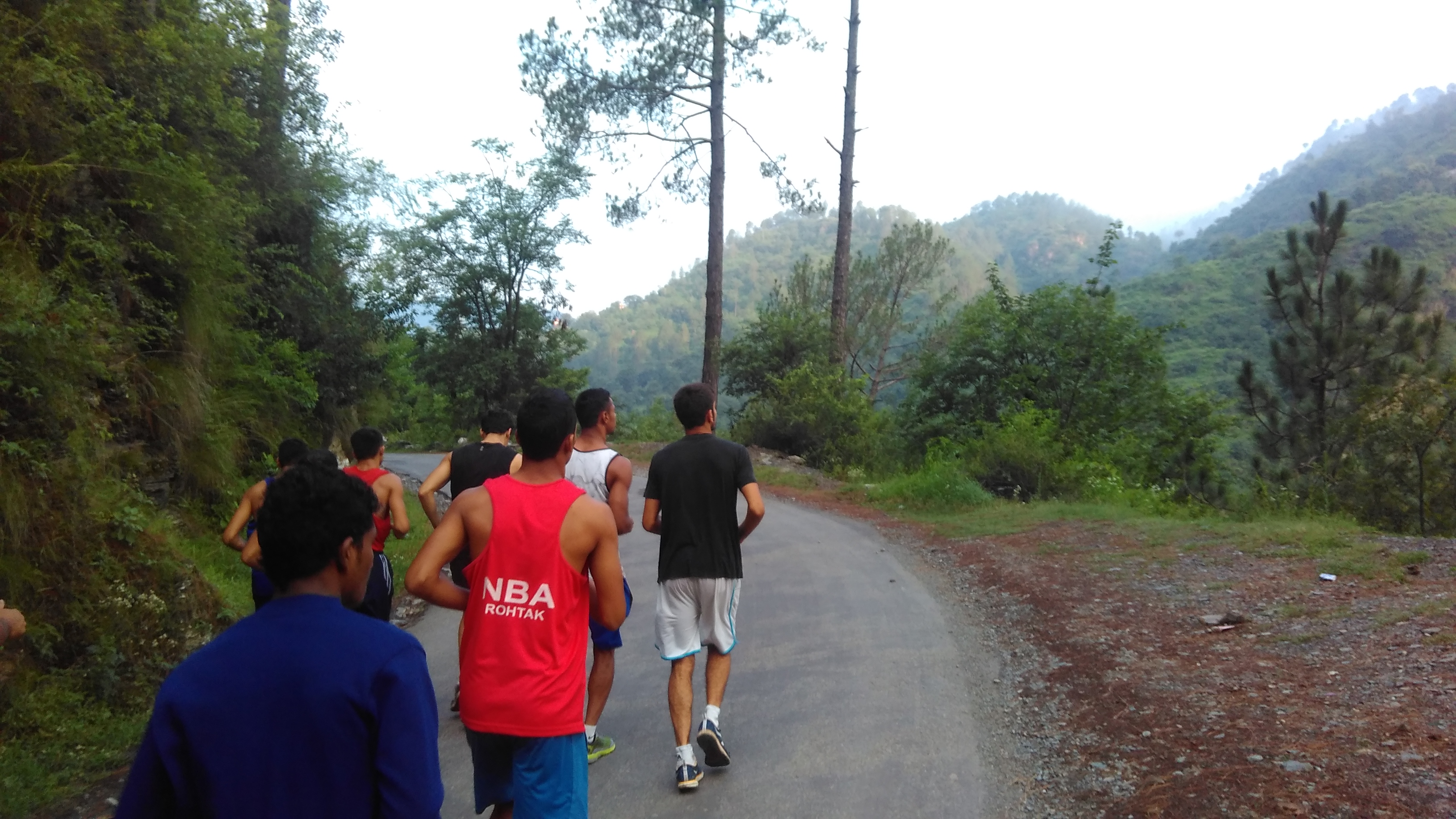 Sports Authority of India National Boxing Academy Rohtak's Trainees During Their Cross Country Run to Chail
