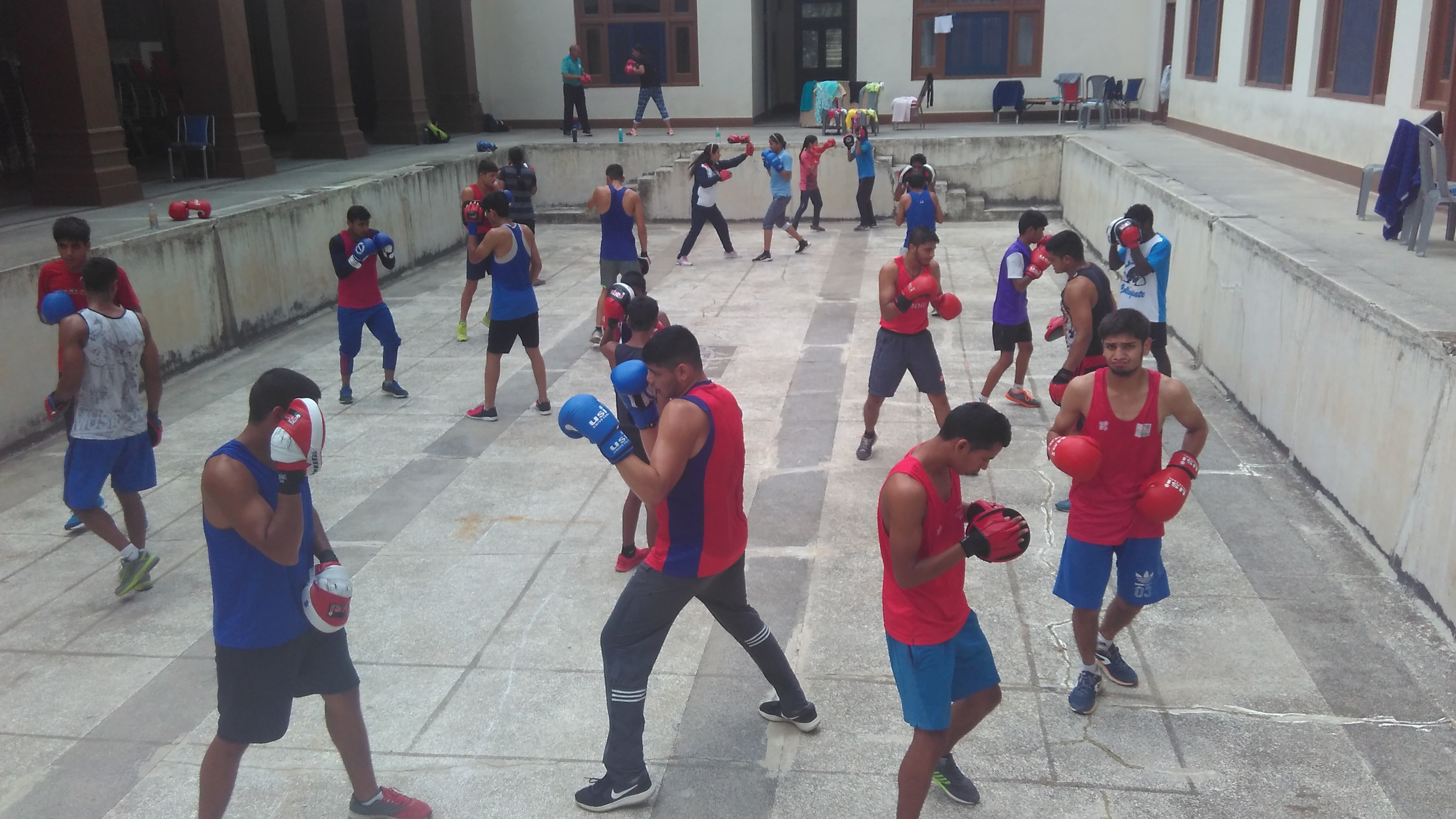 Sports Authority of India National Boxing Academy Rohtak's Trainees During Their Practice Session In IHH Sadhupul
