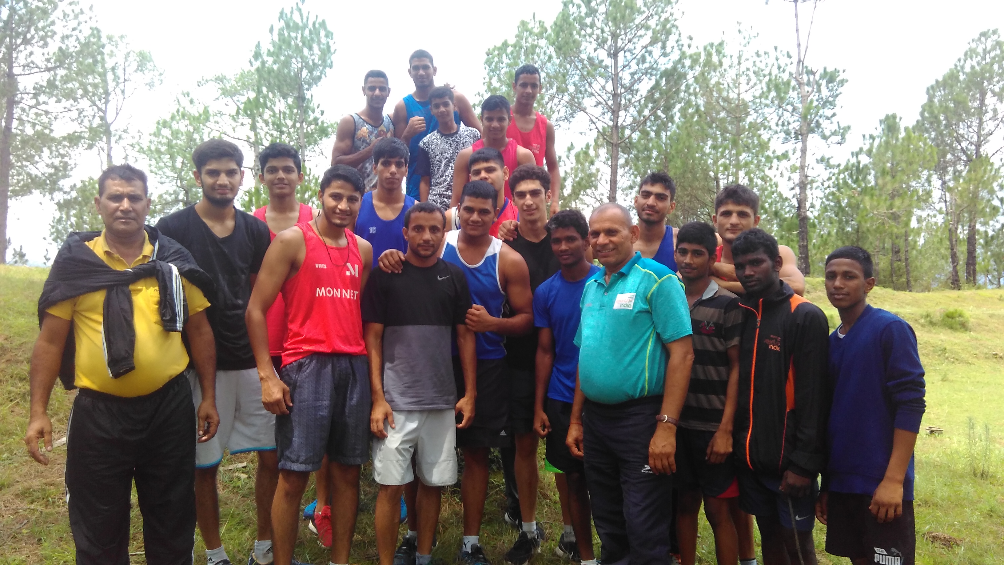 Sports Authority of India National Boxing Academy Rohtak's Trainees During Trakking in Mountains of Chail